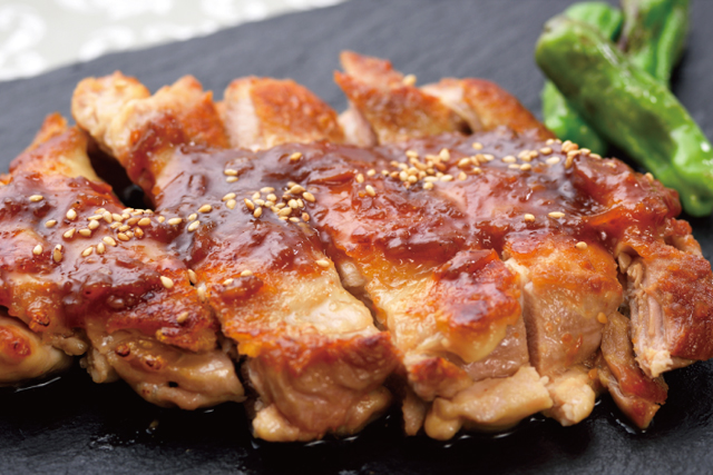 鶏のにんにく生姜味噌照り焼き