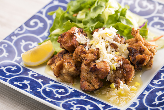 鶏のから揚げ生姜はちみつ甘酢餡かけ